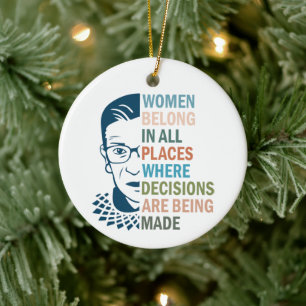 Décoration En Céramique Ruth Bader Ginsburg, Femmes dans tous les lieux
