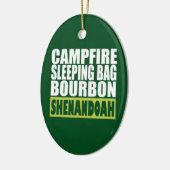 Décoration En Céramique Sac couché de feu de camp Bourbon Shenandoah (Gauche)