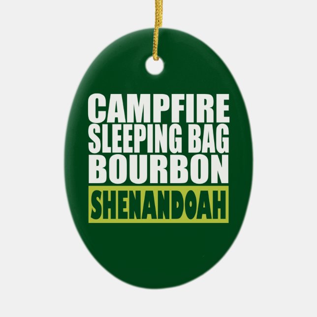 Décoration En Céramique Sac couché de feu de camp Bourbon Shenandoah (Devant)