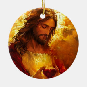 Décoration En Céramique Sacré-Cœur de Jésus