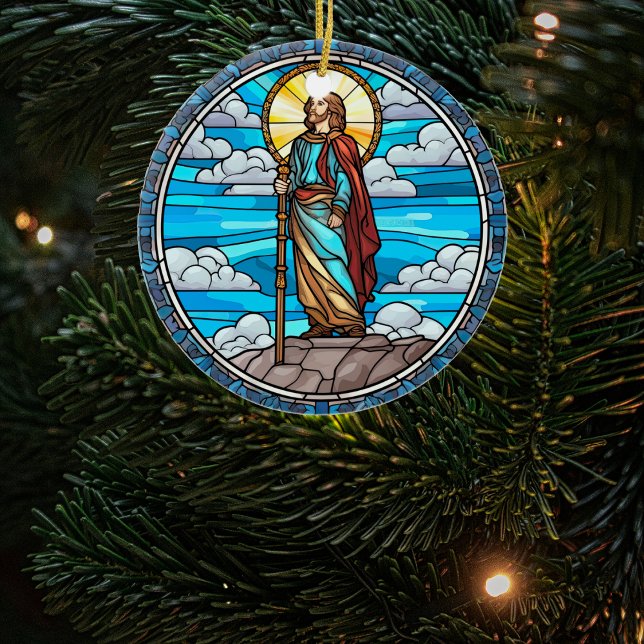 Décoration En Céramique Sacré Jésus en verre tendu Noël (Créateur téléchargé)