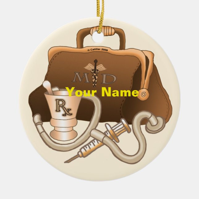 Décoration En Céramique Sacs docteur (Devant)