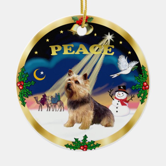 Décoration En Céramique Sages - Norwich Terrier (Devant)