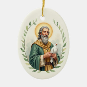 Décoration En Céramique Saint David du Pays de Galles, la paix de Dieu ave