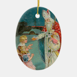 Décoration En Céramique Saint Nicolas de Noël