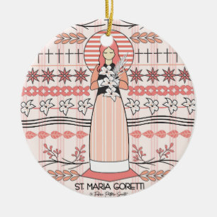 Décoration En Céramique Saint-Ornement catholique : Sainte-Marie Goretti