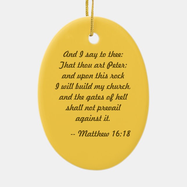 Décoration En Céramique Saint Pierre l'Apôtre (PM 07) (Dos)