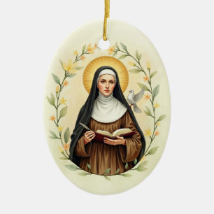 Décoration En Céramique Saint Thérèse d'Avila dévotion catholique