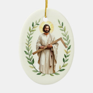 Décoration En Céramique Saint Thomas l'Apôtre, que la paix et les bénédict