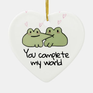 Décoration En Céramique Saint Valentin Cute Frog Love Couple