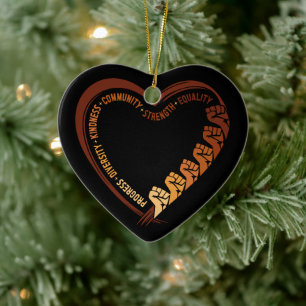 Décoration En Céramique Saint-Valentin du Mois de l'Histoire des Noirs Amé