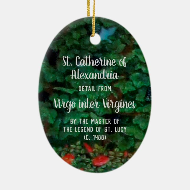 Décoration En Céramique Sainte-Catherine d'Alexandrie (détail ; M 070) (Dos)