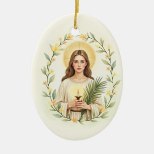 Décoration En Céramique Sainte Lucie, que la paix et les bénédictions de D