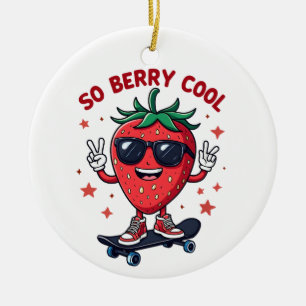 Décoration En Céramique Saison de fraises Cool Berry