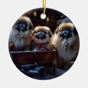 Décoration En Céramique Saison des fêtes de Noël de Pékin