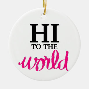 Décoration En Céramique Salut aux statistiques mondiales de naissance rose