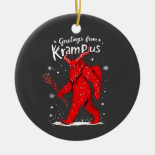 Décoration En Céramique Salutation de Krampus Noël Christmas