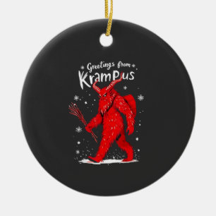 Décoration En Céramique Salutation de Krampus Noël Christmas