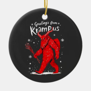 Décoration En Céramique Salutation de Noël de Krampus Xmas