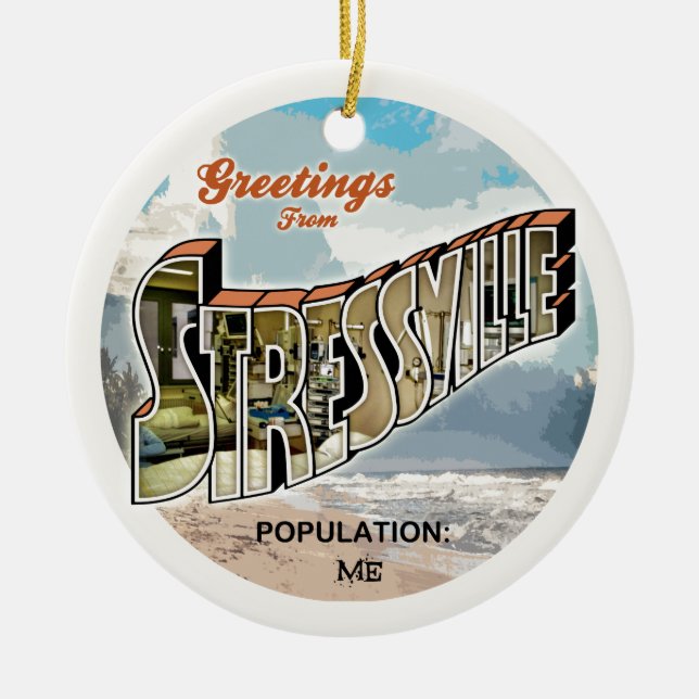 Décoration En Céramique Salutations stressantes (Devant)