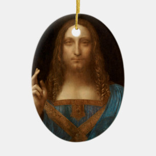 Décoration En Céramique Salvator Mundi (Sauveur du Monde) (da Vinci)