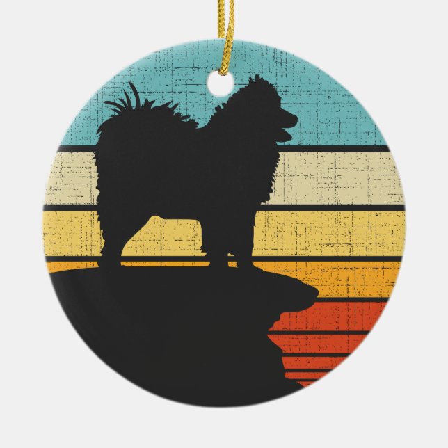 Décoration En Céramique Samoyed Owner Retro Vintage 60s les années 70 Amou (Devant)