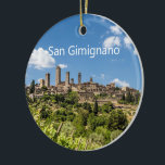 Décoration En Céramique San Gimignano Toscane Italie Panorama Souvenir<br><div class="desc">San Gimignano de Toscane panorama ville souvenir pour village et vacances. San Gimignano en Toscane d'Italie design emblématique comme souvenir de vacances. Style de vie pour les routards toscans et voyage en italie. San Gimignano en Italie panorama cityscape design souvenir. San Gimignano Toscane pour un voyage en Italie et des...</div>