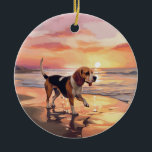 Décoration En Céramique Sandy Paws Chien Beagle sur le coucher du soleil d<br><div class="desc">Plongez dans la beauté tranquille de notre chien "Sandy Paws and Sunset Hues" sur le coucher du soleil de plage. Cette scène captivante saisit l'essence d'une soirée parfaite au bord de l'eau, avec un fidèle compagnon canin qui profite du sable doré et des teintes époustouflantes du soleil couchant. Que vous...</div>