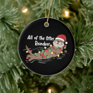 Décoration En Céramique Santa Animal Noël Tous Les Reindeer de la Loutre A