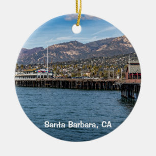 Décoration En Céramique Santa Barbara, quai de Stearns & Pélican brun