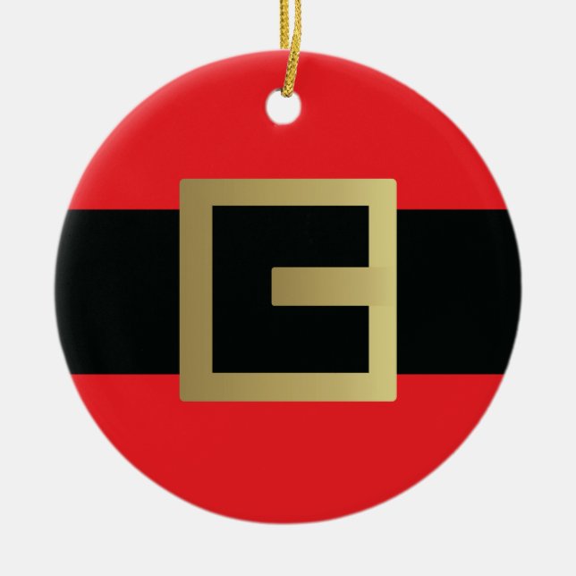 Décoration En Céramique Santa Claus Belt Christmas  (Devant)