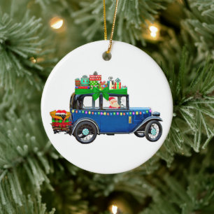 Décoration En Céramique Santa Claus Jalopy