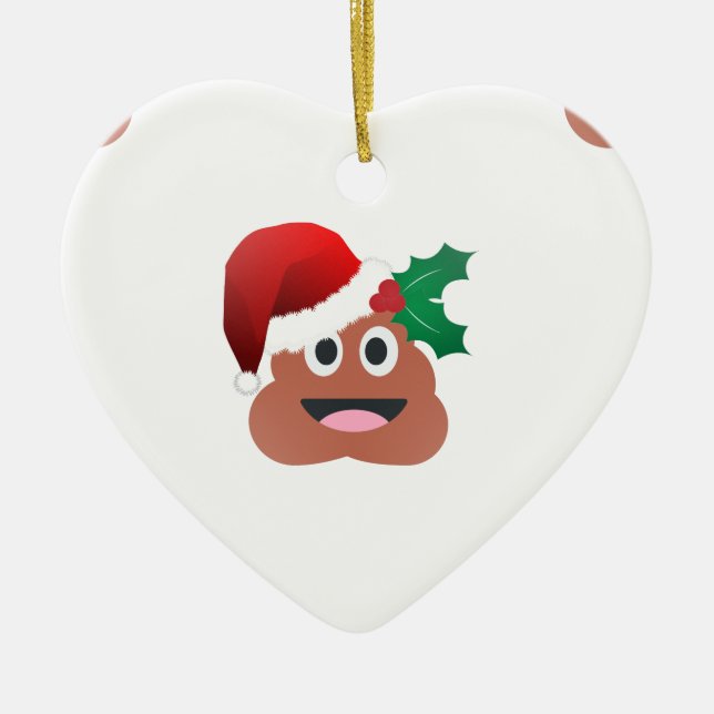 Décoration En Céramique santa claus poop emoji (Devant)