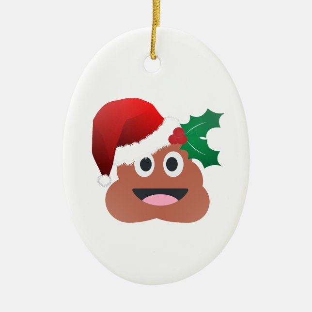 Décoration En Céramique santa claus poop emoji (Devant)