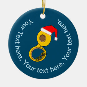 Décoration En Céramique Santa Hat Tuba