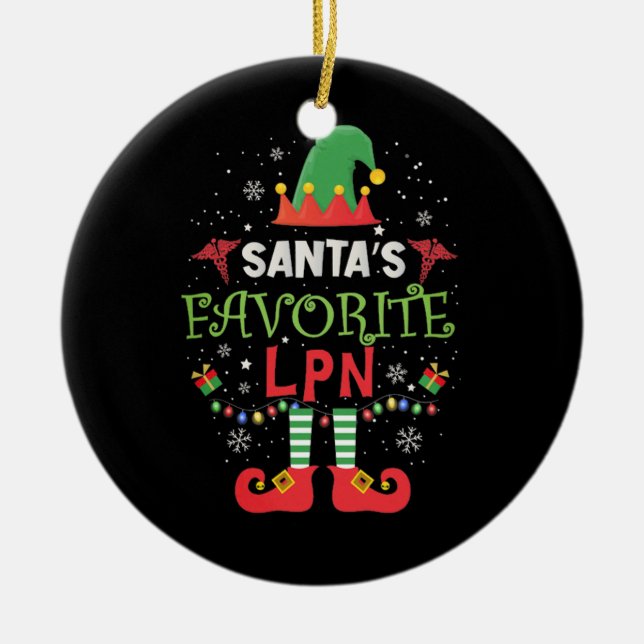 Décoration En Céramique Santas Thérapeute de Massage Préféré (Devant)