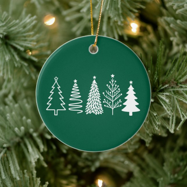 Décoration En Céramique Sapin de Noël  (Arbre)