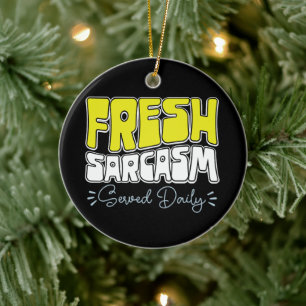 Décoration En Céramique Sarcasme Frais Servi Quotidiennement Sarcasme Drôl