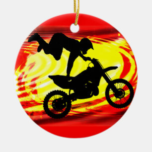 Décoration En Céramique Saut explosif de motocross