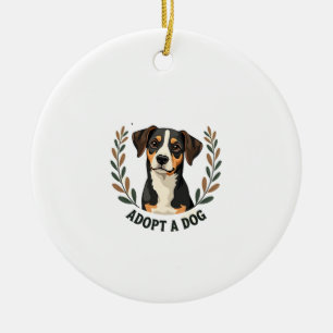 Décoration En Céramique Sauver une vie Adopter un chien Illustration de ch