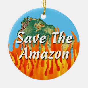 Décoration En Céramique Sauvez l'Amazonie