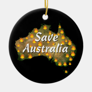 Décoration En Céramique Sauvez l'Australie de la catastrophe de Bushfire