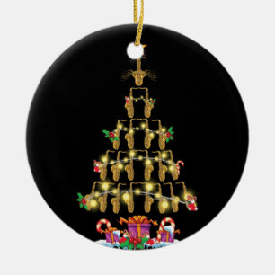 Décoration En Céramique Saxophone Tree Hat In Snow Christmas Decoration