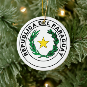 Décoration En Céramique Sceau du Paraguay