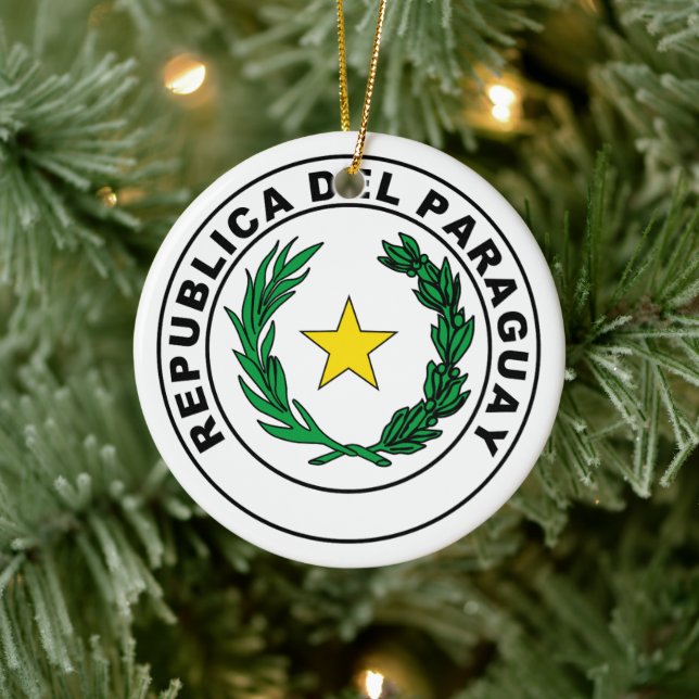 Décoration En Céramique Sceau du Paraguay (Arbre)