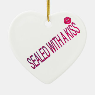 Décoration En Céramique scellé avec un baiser citations d'amour