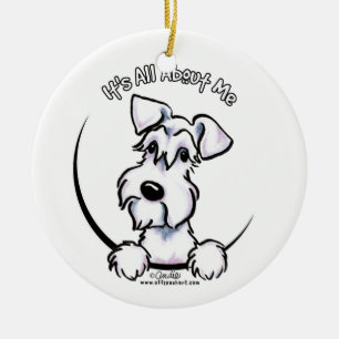 Décoration En Céramique Schnauzer blanc IAAM