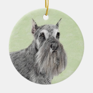 Décoration En Céramique Schnauzer (Giant, Standard) Peinture - Chien Art