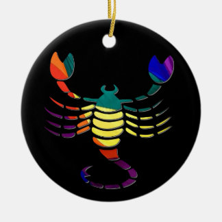 Décoration En Céramique Scorpion de fierté d'arc-en-ciel