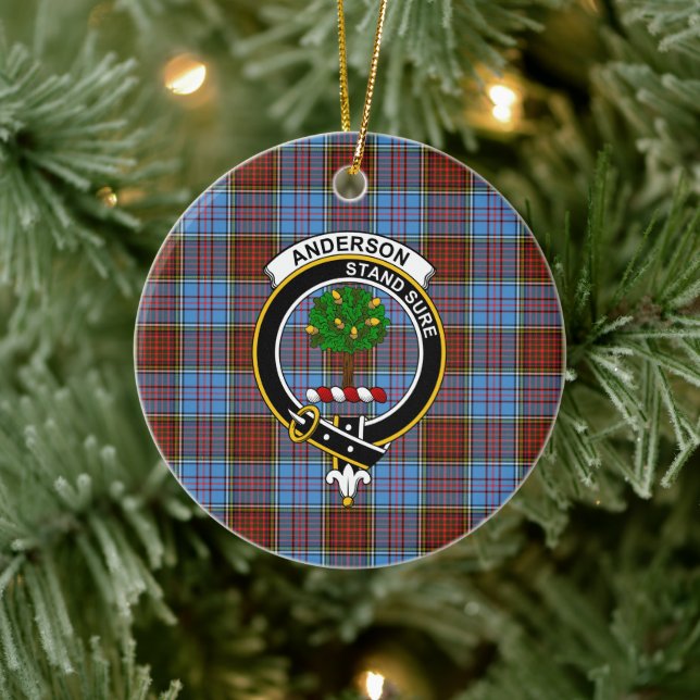 Décoration En Céramique Scottish Clan Anderson Modern Tartan and Crest (Arbre)